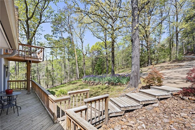 view of wooden terrace
