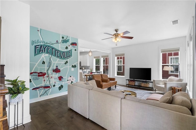 328 Martin Luther King Jr Blvd, Fayetteville, AR 72701 - living room with healthy amount of natural light and a ceiling fan