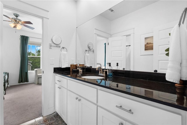 328 Martin Luther King Jr Blvd, Fayetteville, AR 72701 - bathroom with vanity and ceiling fan