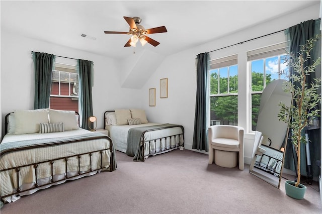 328 Martin Luther King Jr Blvd, Fayetteville, AR 72701 - bedroom with multiple windows, carpet flooring, and a ceiling fan