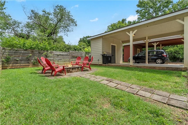 328 Martin Luther King Jr Blvd, Fayetteville, AR 72701 - view of yard with a fire pit