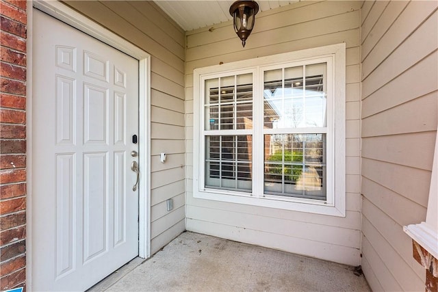 view of doorway to property