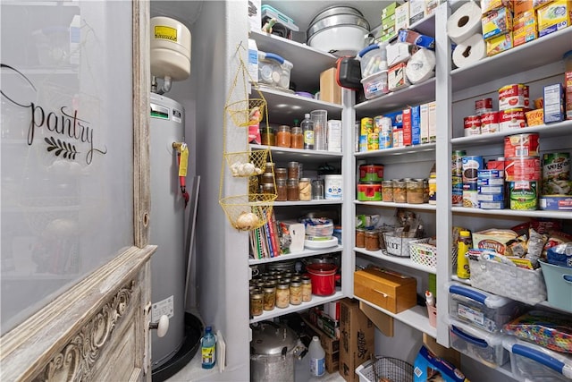 pantry with water heater
