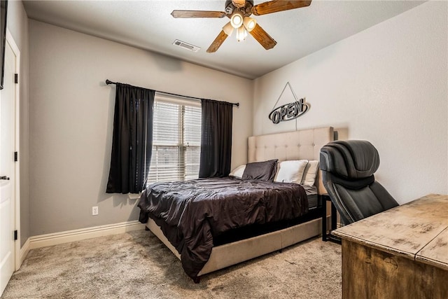 3512 Hamm Ln, Springdale, AR 72762 - bedroom with carpet, baseboards, and a ceiling fan