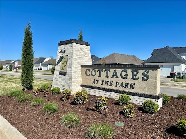 view of community sign