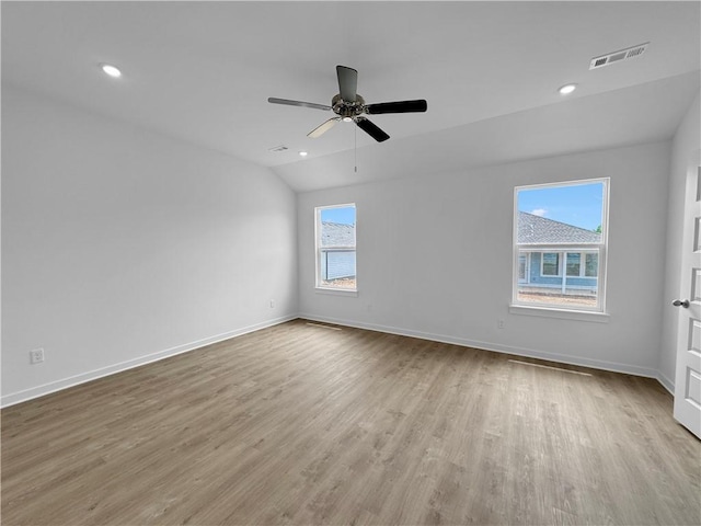 429 W Gosling Isle, Farmington, AR 72730 - empty room with recessed lighting, visible vents, baseboards, and wood finished floors