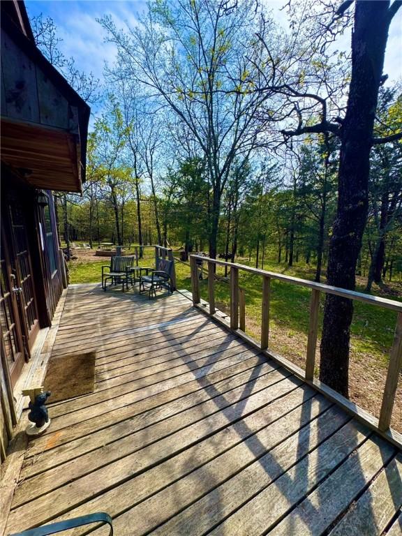 23045 Liberty Trl, Natural Dam, AR 72948 - view of wooden deck