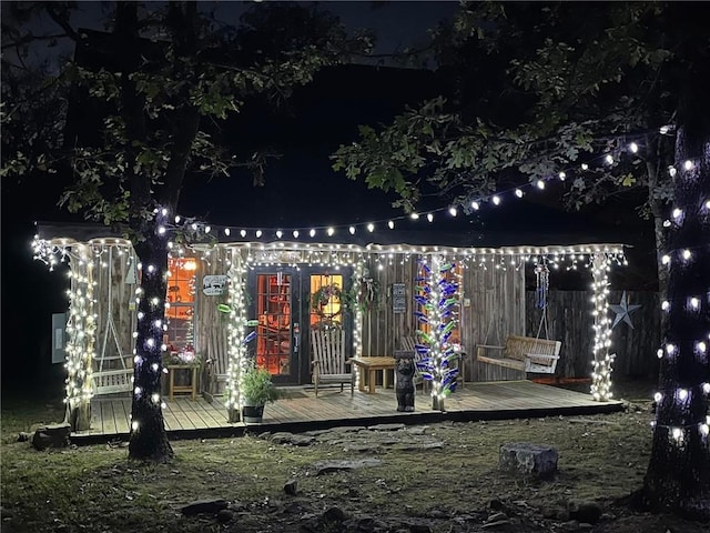 23045 Liberty Trl, Natural Dam, AR 72948 - exterior space featuring a wooden deck
