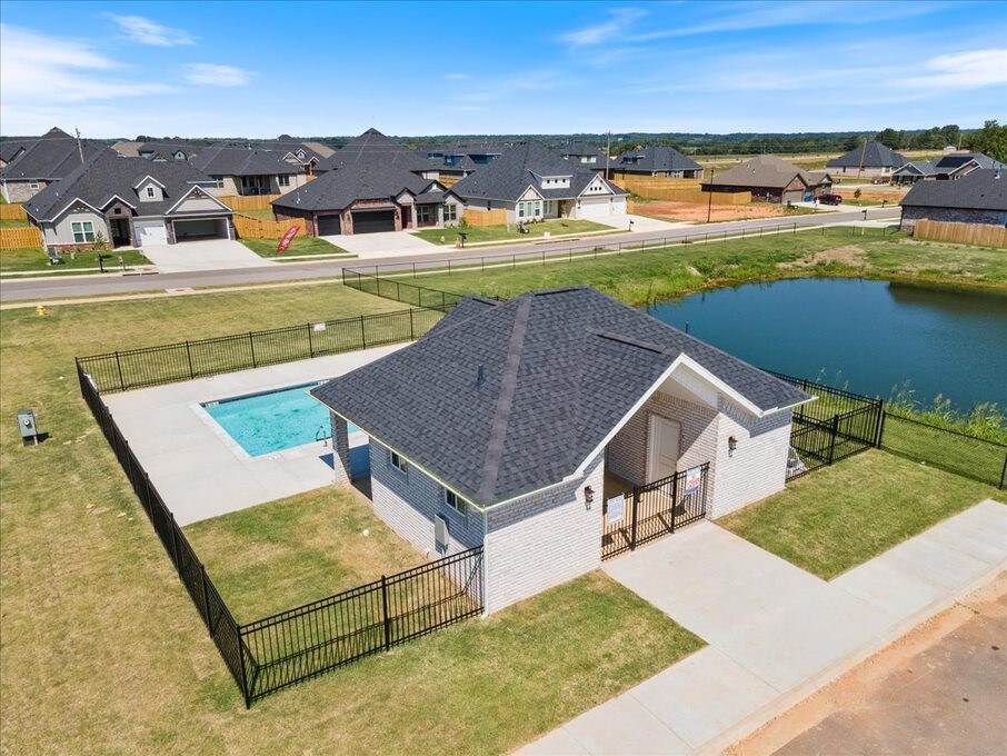 2209 Bergman St, Pea Ridge, AR 72751 - birds eye view of property featuring a water view and a residential view