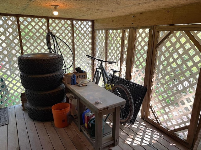 view of sunroom