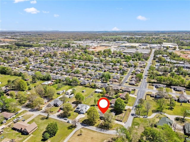 bird's eye view with a residential view