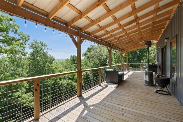 13936 Deepwater Dr, Garfield, AR 72732 - view of wooden terrace