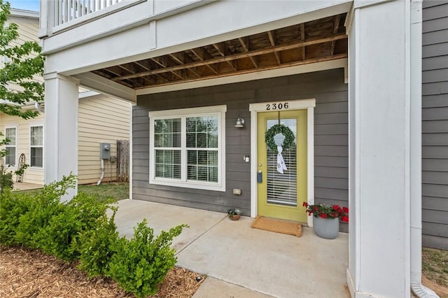view of doorway to property