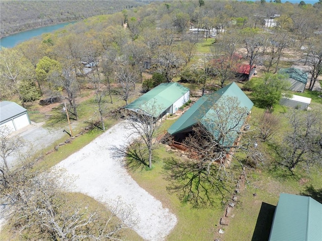 95951 Manns Dr, Gore, OK 74435 - drone / aerial view featuring a water view
