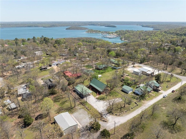 95951 Manns Dr, Gore, OK 74435 - drone / aerial view featuring a water view