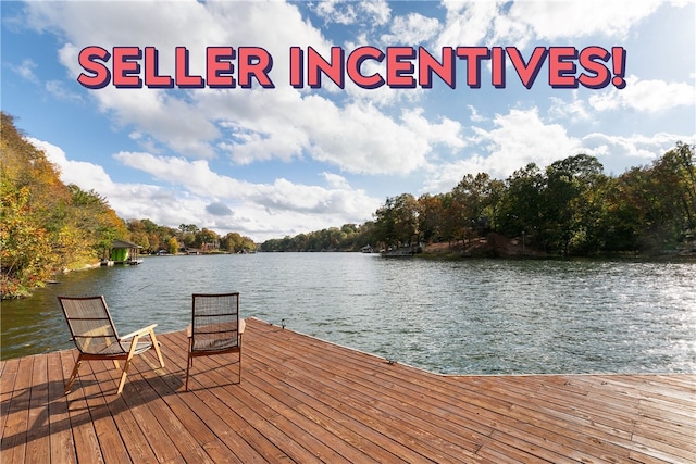 22 Cromarty Ln, Bella Vista, AR 72715 - dock featuring a water view