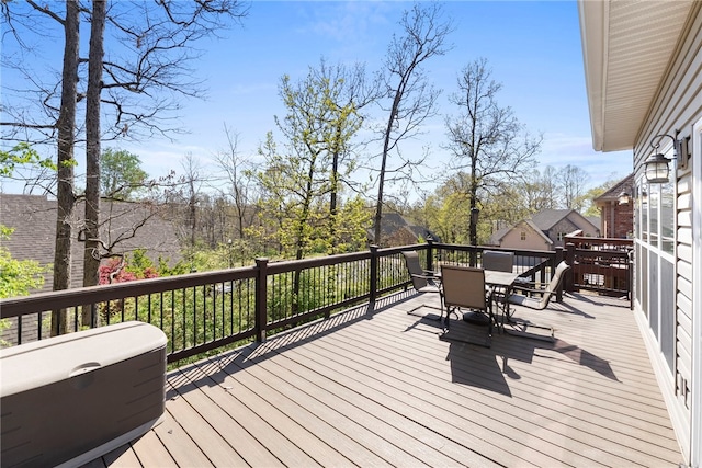 3902 NE Cadbury Ave, Bentonville, AR 72712 - wooden terrace featuring outdoor dining space