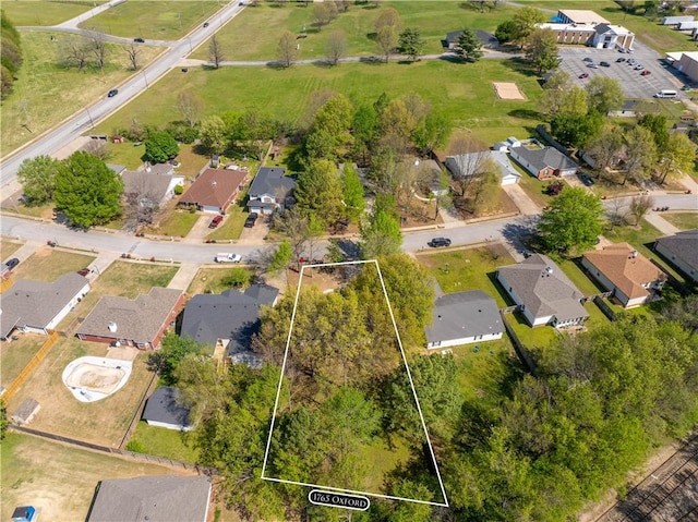 1765 Oxford Pl, Springdale, AR 72764 - aerial perspective of suburban area featuring property boundaries highlighted