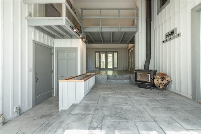 19584 Neills Bluff Rd, Springdale, AR 72764 - kitchen featuring a wood stove