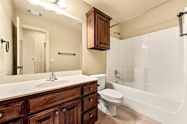 4004 SW Banbury Dr, Bentonville, AR 72713 - full bathroom featuring tile patterned floors, toilet, vanity, and bathtub / shower combination