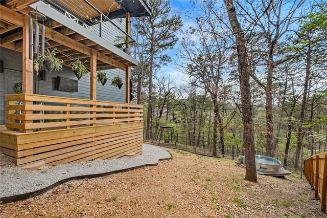 4 Shap Ln, Bella Vista, AR 72714 - view of yard featuring a balcony and a deck