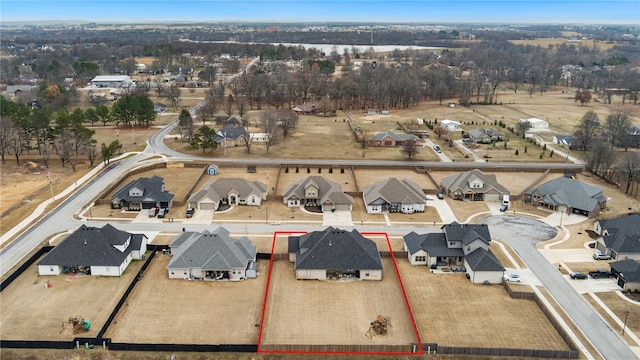 aerial view with a residential view