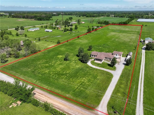 21854 S Floyd Moore Rd, Gentry, AR 72734 - overview of rural landscape featuring property boundaries highlighted and agricultural land