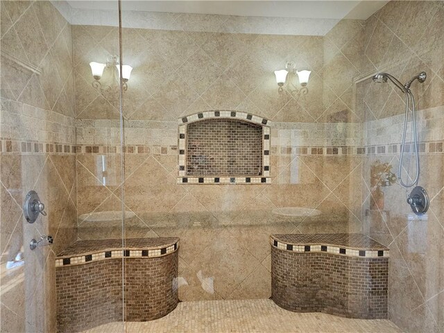 21854 S Floyd Moore Rd, Gentry, AR 72734 - full bathroom featuring a tile shower