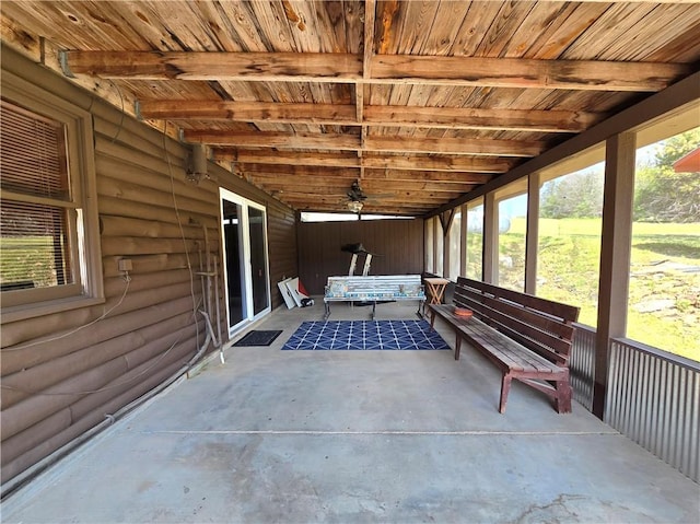 view of sunroom