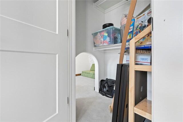 view of storage room