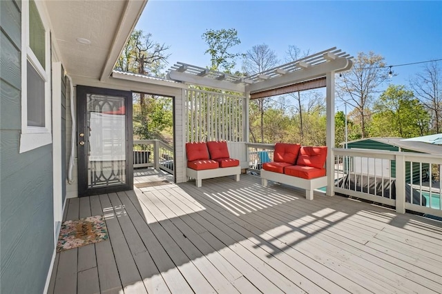 sunroom featuring an outdoor living space