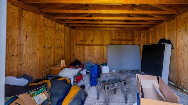 view of storage area