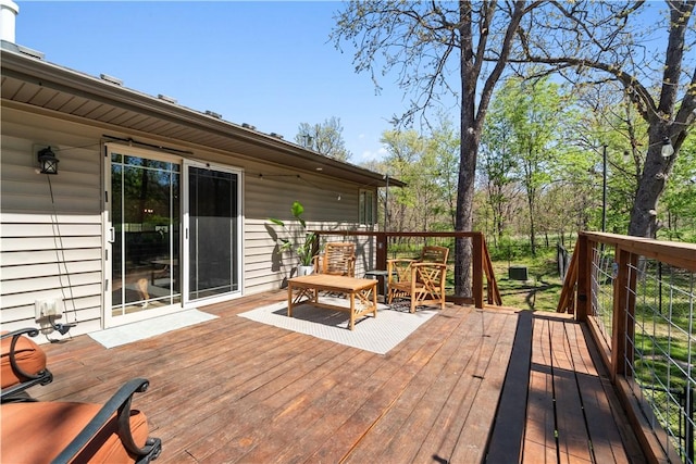 view of wooden deck