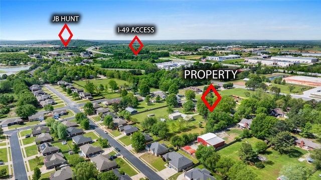 511 N Oakwood St, Lowell, AR 72745 - bird's eye view