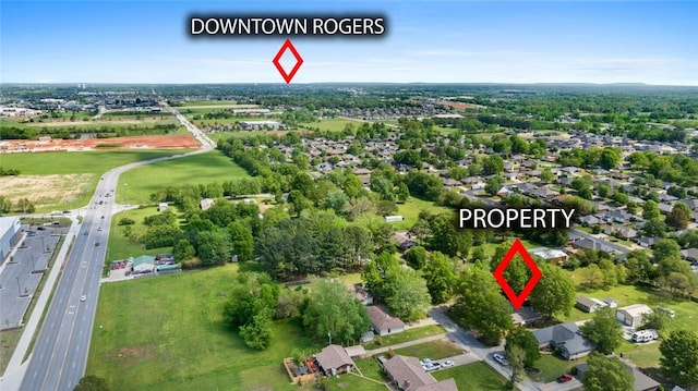 511 N Oakwood St, Lowell, AR 72745 - drone / aerial view with a residential view