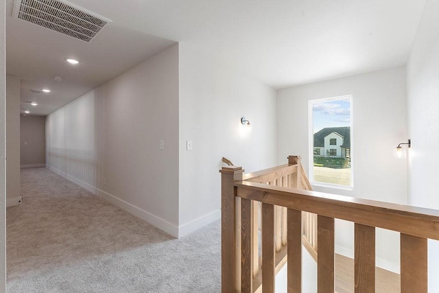 6416 S 59th St, Rogers, AR 72758 - hall with carpet flooring, an upstairs landing, and recessed lighting