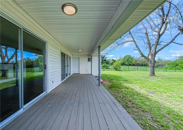 4802 Greenbriar Ln, Everton, AR 72633 - deck featuring fence and a yard