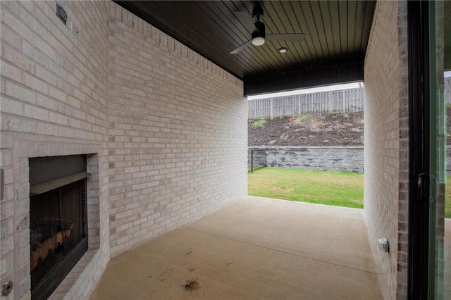 4708 Fieldcrest Ter, Rogers, AR 72758 - view of patio / terrace with ceiling fan