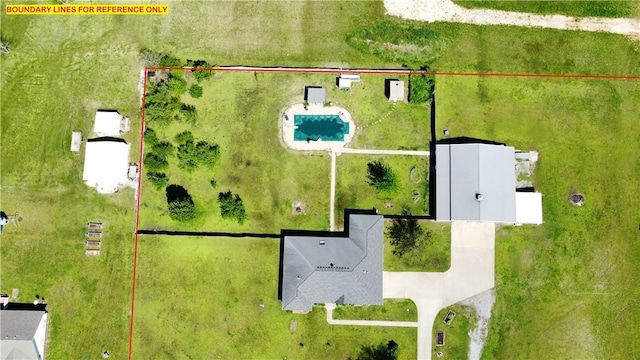 17444 16th Hwy, Siloam Springs, AR 72761 - aerial overview of property's location with property parcel outlined and a pool area
