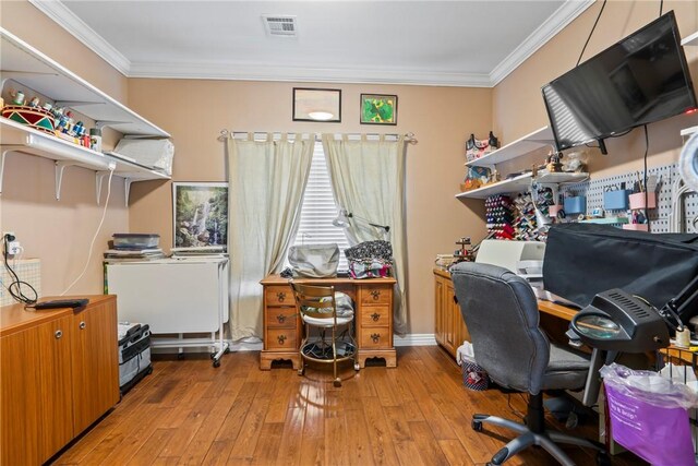 17444 16th Hwy, Siloam Springs, AR 72761 - office area featuring ornamental molding and light wood finished floors