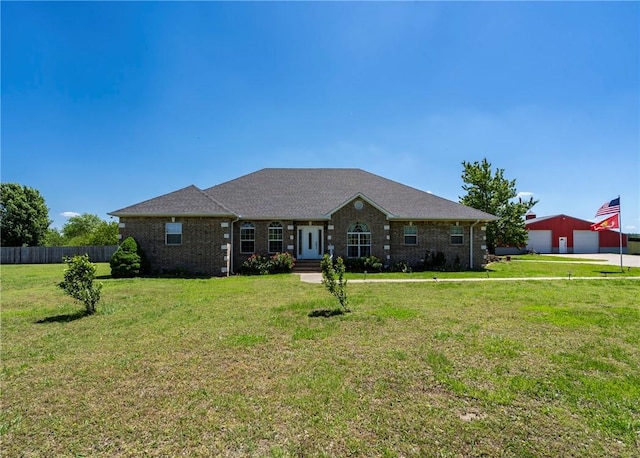 17444 16th Hwy, Siloam Springs, AR 72761 - view of front of home with a detached garage and brick siding