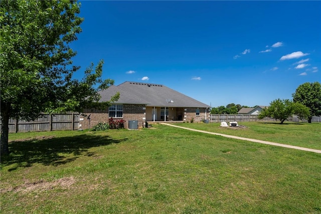 17444 16th Hwy, Siloam Springs, AR 72761 - rear view of house with brick siding and central AC unit