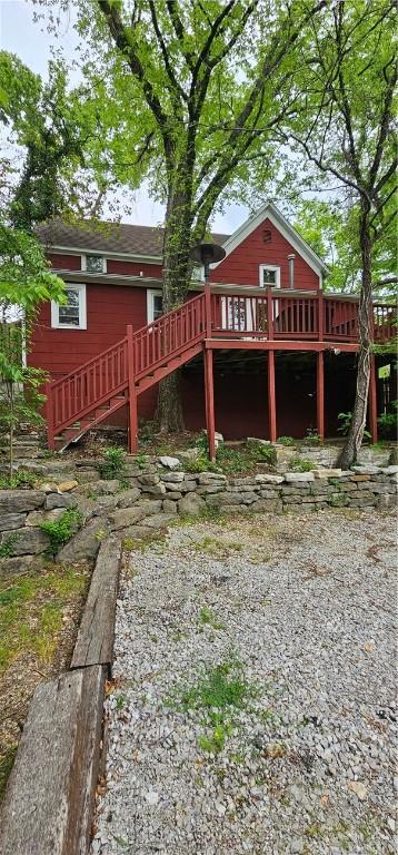 exterior space featuring a deck