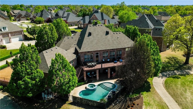 5309 S Promontory Ct, Rogers, AR 72758 - aerial view of residential area with a pool