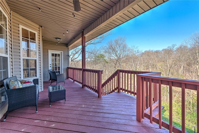 view of wooden deck