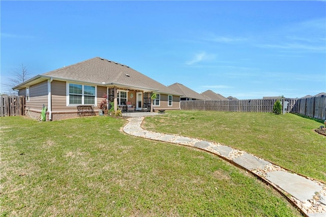 4091 Ridgeton St, Springdale, AR 72764 - back of property with a lawn, a fenced backyard, and a patio