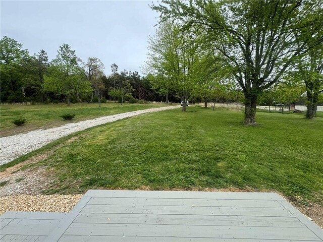 view of home's community with a lawn