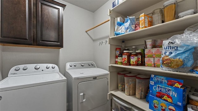 505 Blair Cir, Pea Ridge, AR 72751 - clothes washing area featuring separate washer and dryer and cabinet space