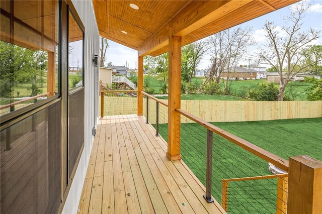 220 N C St, Rogers, AR 72756 - wooden terrace with a yard