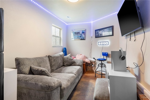 living room with visible vents